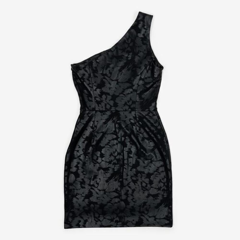 ERIN by Erin Fetherston Denise Glazed Ponti Dress Size 2 Black Glam‎ Cocktail - Picture 2 of 4